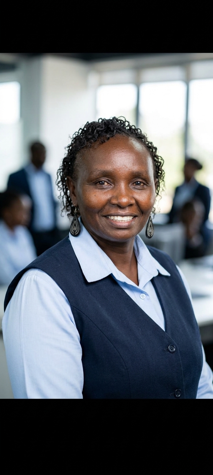 Portrait of Anastacia Wakuthii, School Director of Myfin School Utawala